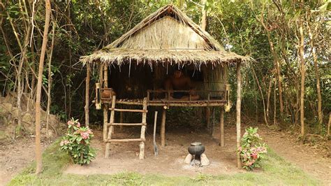 Build The Most Beautiful Hut Using Wooden By Ancient Skills Youtube
