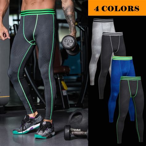 men running tights exercise legging pro compress quick dry gym fitness workout train exercise
