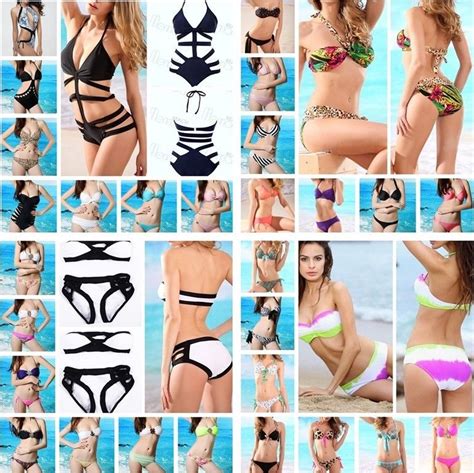 Sexy Women Bikini Push Up Padded Bra Swimsuit Bathing Suit Swimwear Monokini Sml Ebay