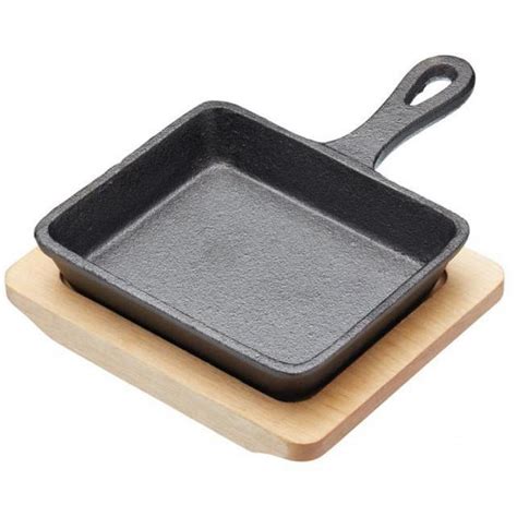 cast iron fry pan with board mini square artesà 12 5cm 5 avica uk ltd