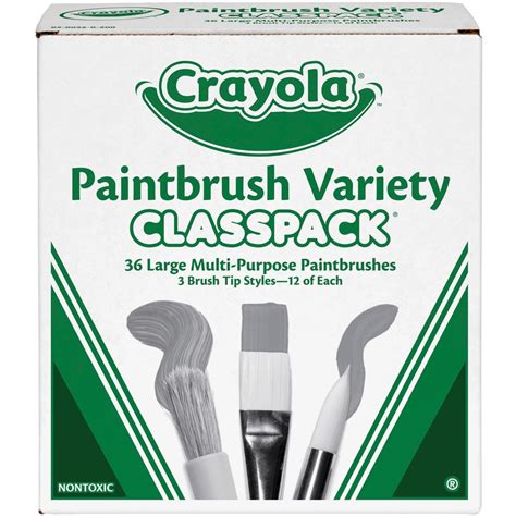 Crayola 3 Tip Paintbrush Variety Classpack Paint Brushes Crayola Llc