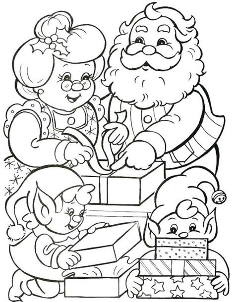 Coloriage Mere Noel  Christmas coloring sheets, Santa coloring pages