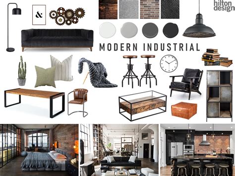 April Mood Board Modern Industrial Stephanie Hilton Design