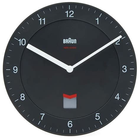 Braun Radio Controlled Wall Clock Dcf Version Black End Clock