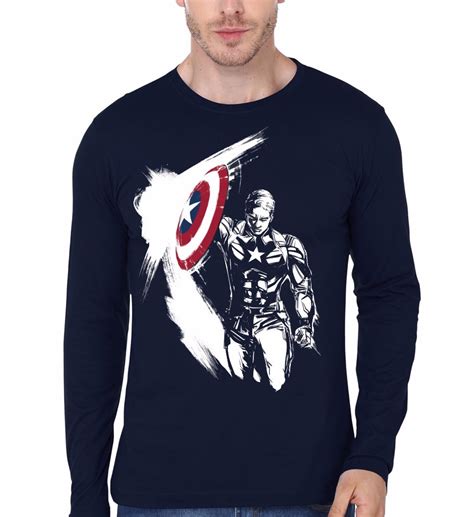 Captain America Navy Full T Shirt Swag Shirts