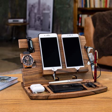 Wood Charging Station For Multiple Devices Teslyar