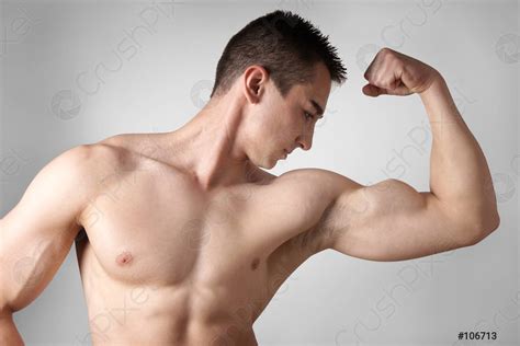 Guy Flexing Muscles