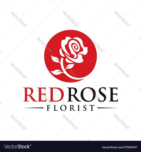 Rose Logo Design Template Royalty Free Vector Image