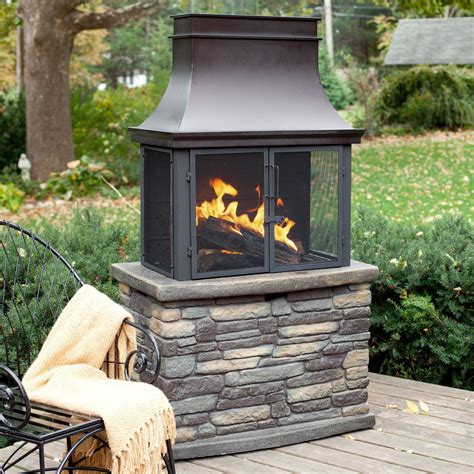 Bond Wood Burning Outdoor Fireplace Hayneedle Com Diy Outdoor Fireplace Backyard