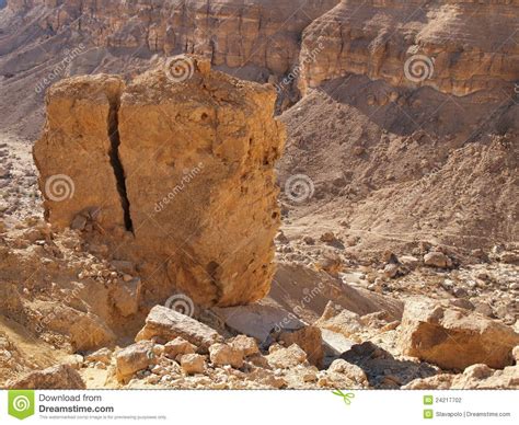 Scenic Cracked Orange Rock In Stone Desert Stock Photo Image Of Hills