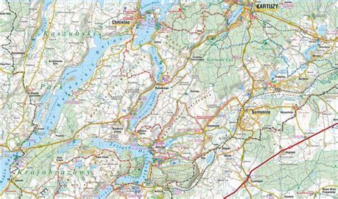 Kaszuby Środkowe Mapa turystyczna 1 55 000 Mapy i Atlasy