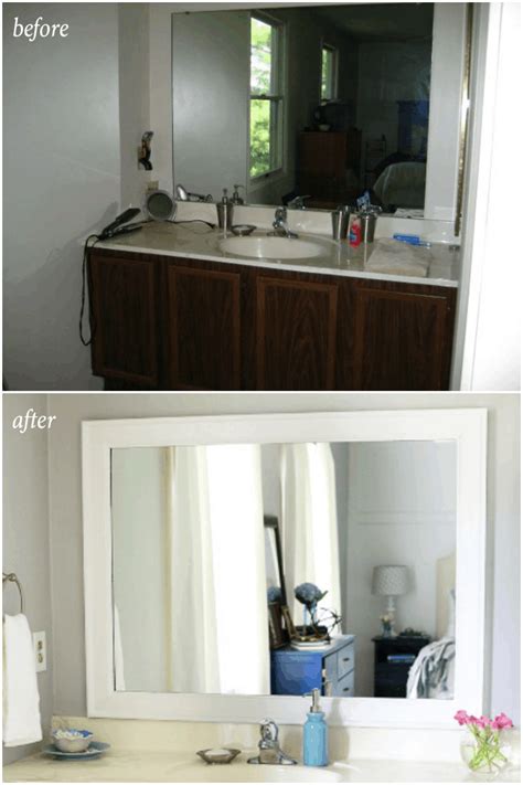 Bathroom mirrors diy bathroom interior bathroom ideas bathroom organization master bathrooms bathroom designs bathroom mirror makeover budget bathroom neutral bathroom. This post shares simple but brilliant ideas for updating ...