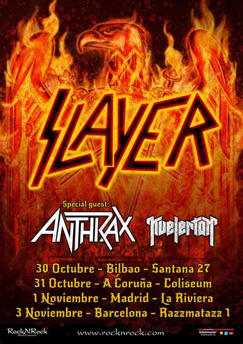 Más Detalles De La Gira Por Nuestro País De Slayer Anthrax Y Kveletark