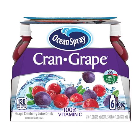 Ocean Spray Cran Grape Juice 10 Oz Bottles Shop Juice At H E B