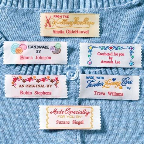 Personal Handiwork Labels Pack Of 20 Fabric Labels Custom Fabric Labels Sewing Labels