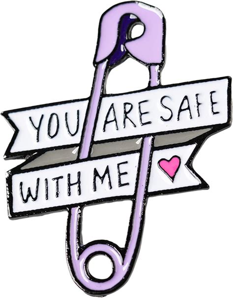 You Are Safe With Me Safety Pin Lgbtq Trans Ally Enamel Pin Amazonca
