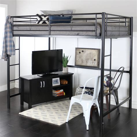 You do not have to alter anything before. Walker Edison Full Size Premium Metal Loft Bed - Black ...