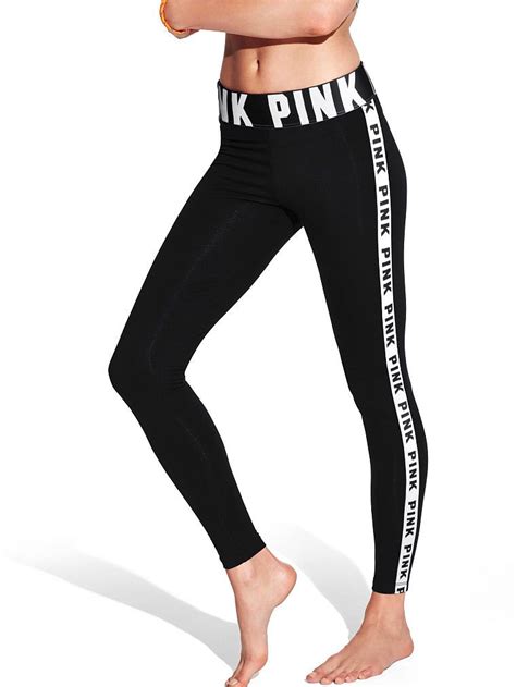 I really need some new leggings for orangetheory. Logo Stripe Yoga Leggings - PINK - Victoria's Secret ...