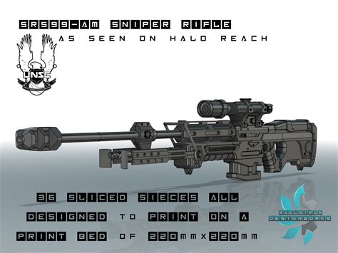 Halo Reach Sniper Rifle Srs99 Am Files For 3d Printing Etsy Norway