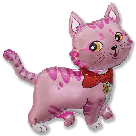 36 Sweet Cat Balloon Pink Bargain Balloons Mylar Balloons And Foil