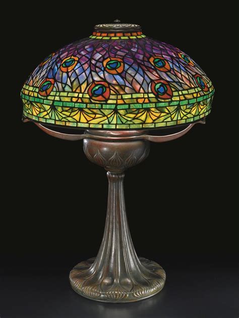 TIFFANY STUDIOS PEACOCK TABLE LAMP CA 1905 Antique Lamps Tiffany