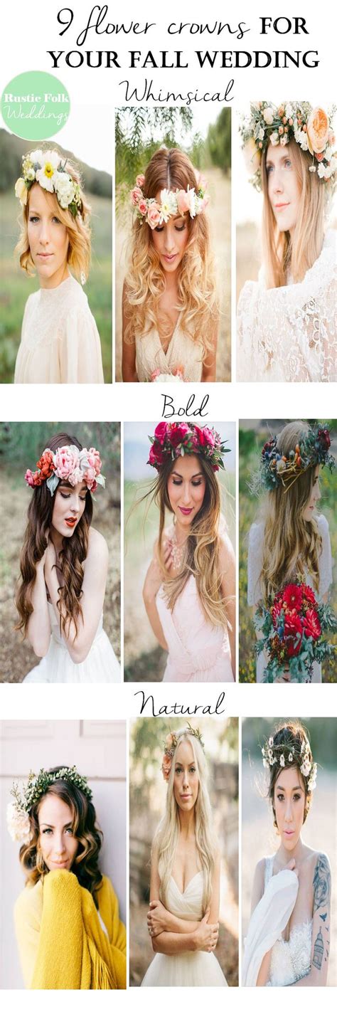 9 Flower Crowns For Your Fall Wedding Rustic Folk Weddings Flower