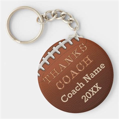 Cheap Personalized Football Coach T Ideas Keychain