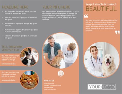 Valley Veterinary Clinic Brochure Template Mycreativeshop