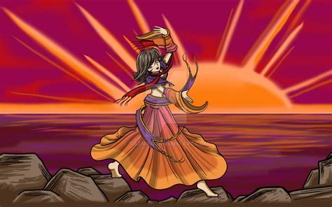 Anime Gypsy At Sunset By Tazmaa On Deviantart
