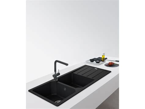 Franke Urban City Ucg621 Granite Double Bowl Inset Sink With Drainer