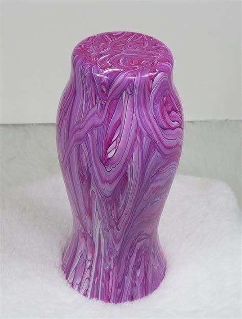 Hand Painted Glass Vase Acrylic Pour Handmade Handcrafted Etsy Painted Glass Vases Pink