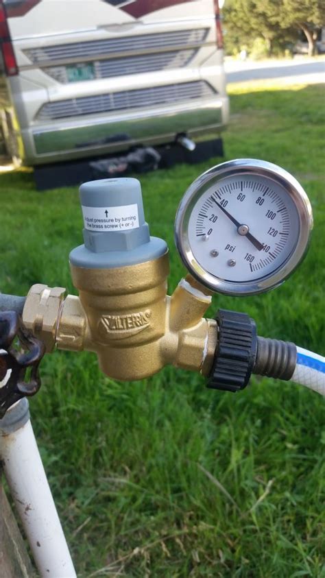 Valterra Adjustable Water Regulator For Rvs 15 To 65 Psi Brass