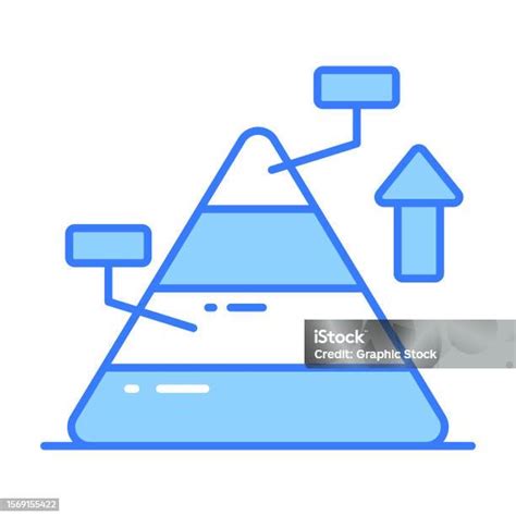 Grafik Bentuk Segitiga Desain Vektor Infografis Piramida Ikon Bagan