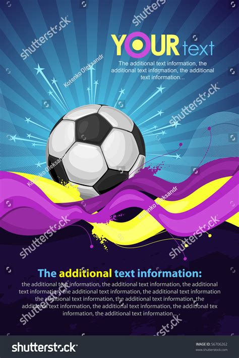Football Poster (Background For Design) Stock Vector Illustration