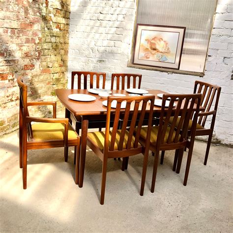 Vintage Mid Century G Plan Style Extending Teak Dining Table And Six Cha
