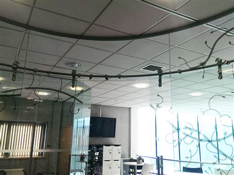 Curved Glass Frameless Office Partitioning
