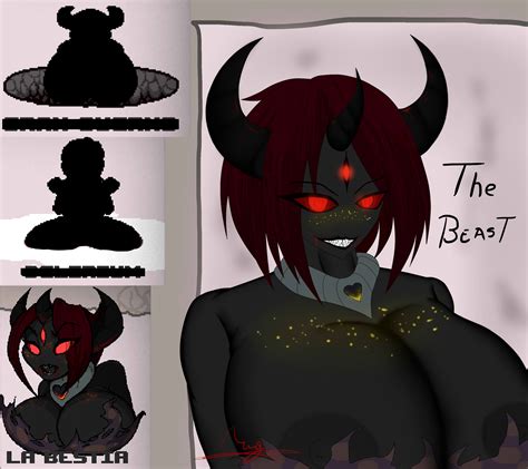 Rule 34 3 Eyes 3 Horns Bestia Black Body Demon Demon Girl Demon Horns Female Horns Lava Mommy