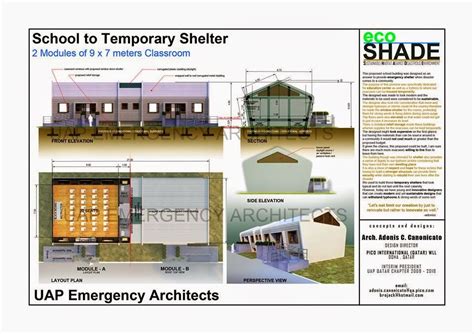 Resilient Schoolbuilding Design 1 ~ Uap Emergency Architects