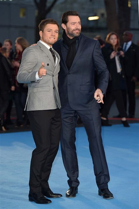 Here are photos of the lovebirds. Hugh Jackman joins Taron Egerton at London premiere of ...