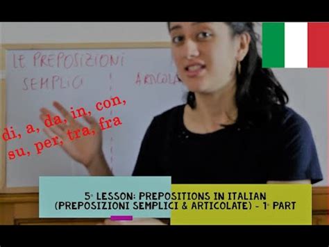 5 Lesson Of To From And All Prepositions In Italian Preposizioni