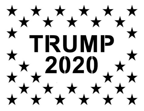 Donald J Trump 2020 President Stars Flag Custom Stencil My Custom