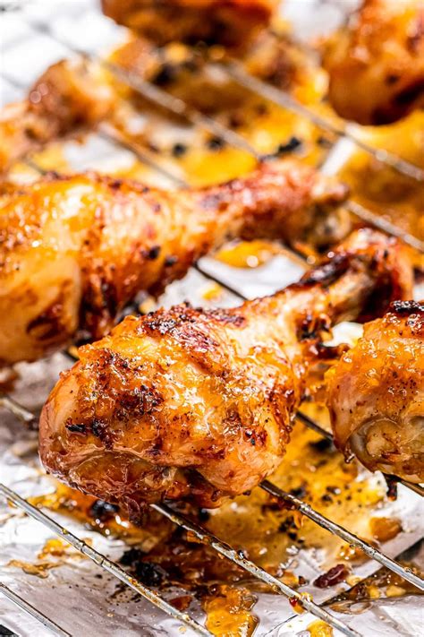 Honey Garlic Chicken Drumsticks Baked Julies Eats And Treats