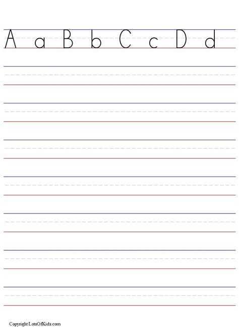 Forms, language arts published on: Handwriting Practice Worksheet Maker from Lotsofkids.com ...
