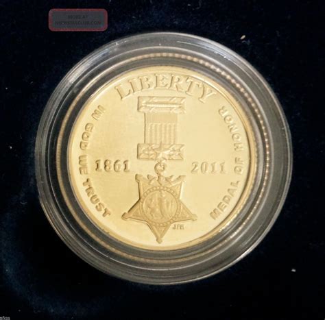 2011 W Medal Of Honor 5 Gold Commemorative Proof And Coin