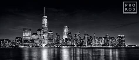 Panoramic Skyline Of Lower Manhattan And World Trade