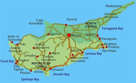 Harta rutiera a europei harta tarilor europa. Harta Cipru harta rutiera a Ciprei harta turistica Cipru ...