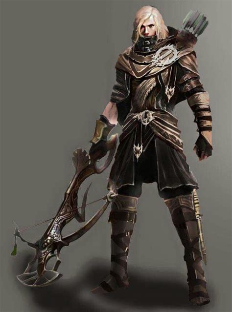 Male Human Half Elf Ranger Archer Medium Armor Crossbow Pathfinder
