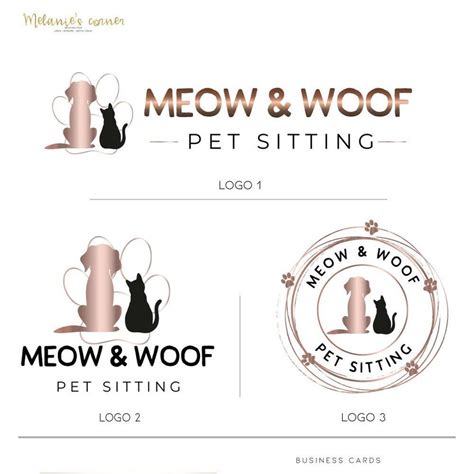 Pet Sitting Logo Design 365 Etsy