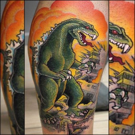 Immense Godzilla Tattoos Godzilla Tattoo Godzilla Tattoo Design