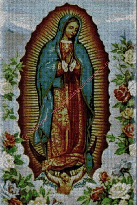 Gráfico A Punto De Cruz Virgen De Guadalupe 54 X 81 Cm